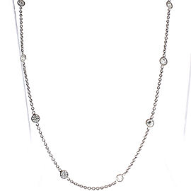 Heritage Gem Studio 2.81 Carat Total Diamonds by the Yard Necklace in 14 Karat White Gold