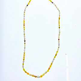 50 Carat Total Multi-Color Faceted Diamond Briolette Necklace in 14 Karat Gold