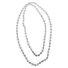 15.71 Carat Total Diamond Necklace in 14 Karat White Gold