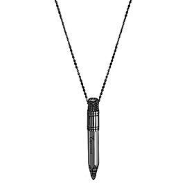 Tzuri 18k Black Gold and Black Diamond Large Vertical Necklace