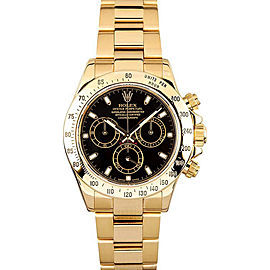 Rolex Pre-Owned Yellow Gold Daytona 116528 Black