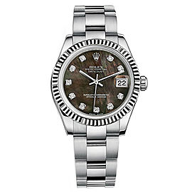 Rolex New Style Datejust Midsize Stainless Steel Fluted Bezel & Diamond Dial on Oyster Bracelet