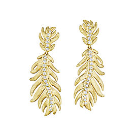 18K Gold Phoenix Medium Center Pave Earrings