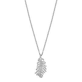 18K Gold Phoenix Feather Vertical Necklace