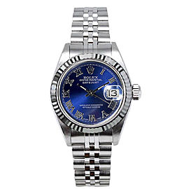 Rolex Women's Datejust Stainless Steel Blue Roman Dial