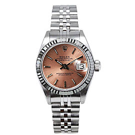 Rolex Women's Datejust Stainless Steel Custom Pink Index Dial