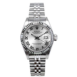 Rolex Women's Datejust Stainless Steel Silver Roman Dial