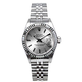 Rolex Women's Datejust Stainless Steel Silver Index Dial