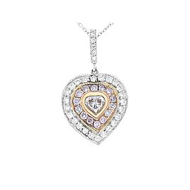 Heritage Gem Studio 0.20 Carat Natural Pink Heart Shaped Diamond Pendant