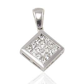 Heritage Gem Studio 1.15 Carat Total Invisible Set Princess Cut Diamond Pendant