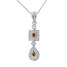 Heritage Gem Studio 0.75 Carat Total Fancy Brown and White Diamond Pendant Necklace in 18 Karat Gold