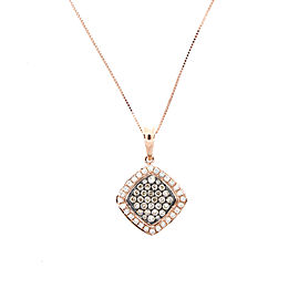 Espresso Champagne Diamond Pendant Necklace