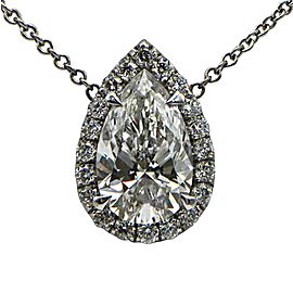 Sea Wave Diamonds 14k White Gold G SI2 1.01CT Diamond Necklace