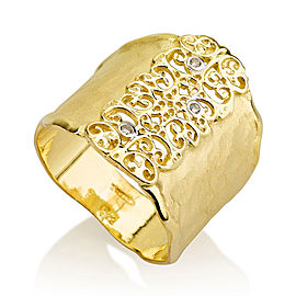 I.Reiss 14K Yellow Gold 0.03 Ring Size 7