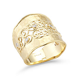 I.Reiss 14K Yellow Gold 0.05 Ring Size 7