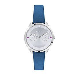 Furla Women's Metropolis Silver Dial Calfskin Leather Watch