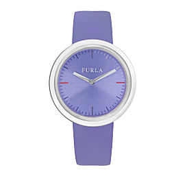 Furla Women's Valentina Lillac Dial Calfskin Leather Watch