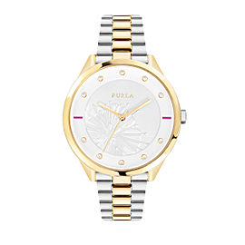 Furla Women's Metropolis White Dial Stainless Steel Bracelet