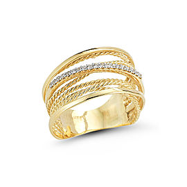 I.Reiss 14K Yellow Gold 0.12 Ring Size 7