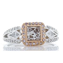 GIA Certified 0.51 Carat Fancy Light Brown-Pink Diamond Platinum Cocktail Ring