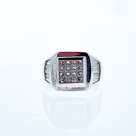 Heritage Gem Studio Ring 18KW, Dia INVIS.SET MEN'S RING 0.60CTPRI & 0.65BAG