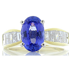 Heritage Gem Studio 2.85 Carat Oval Tanzanite and Diamond Cocktail Ring