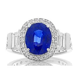 Heritage Gem Studio 3.04 Carat Ceylon Blue Sapphire and Diamonds Cocktail Ring in 14 Karat Gold