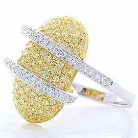 Heritage Gem Studio 2.37 Carat Total Fancy Yellow Diamond and White Diamond Two-Tone Cocktail Ring