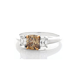 Heritage Gem Studio GIA Certified 1.04 Carat Cushion Cut Fancy Dark Brown Diamond Cocktail Ring