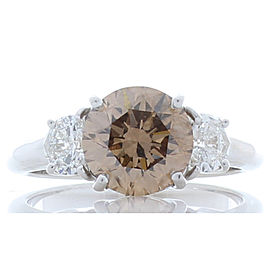 GIA Certified 2.26 Carat Natural Fancy Brown Diamond Cocktail Ring in 18 Karat