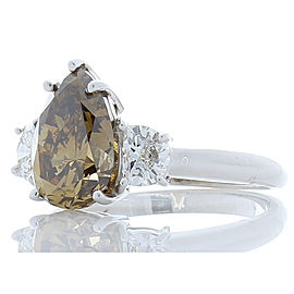 GIA Certified 2.63 Carat Fancy Brown Diamond Cocktail Ring in 18 Karat Gold