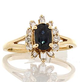 Heritage Gem Studio Ring 14KY, Sapp & Dia 0.59CT SAPH 0.31CTW RD & BAG