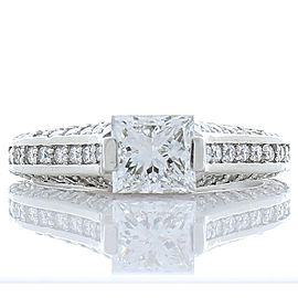 1.00 Carat Princess Cut VVV2 Diamond Cocktail Ring in Platinum