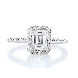 GIA Certified 1.04 Carat Emerald Cut Diamond Cocktail Ring in Platinum