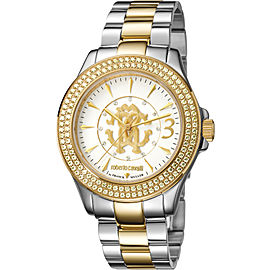 Roberto Cavalli Silver Two-Tone SS/IPYG Stainless Steel RV1L002M0136 Watch