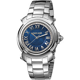 Roberto Cavalli Blue Silver Stainless Steel RV1L005M0046 Watch