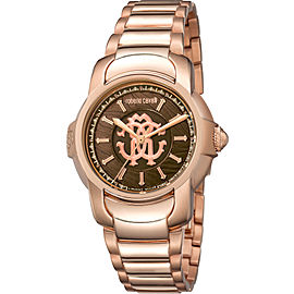 Roberto Cavalli Chocolate Rose Gold Stainless Steel RV1L007M0046 Watch