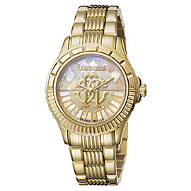 Roberto Cavalli Gold MOP Gold Stainless Steel RV2L014M0076 Watch