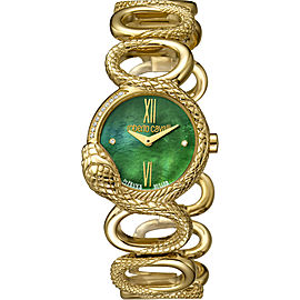 Roberto Cavalli Green MOP Gold Stainless Steel RV2L018M0016 Watch