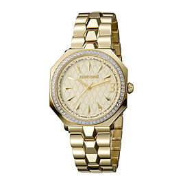 Roberto Cavalli Gold Gold Stainless Steel Rv1L024M0076 Watch