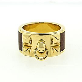 Hermes 18k Yellow Gold Diamond Ring