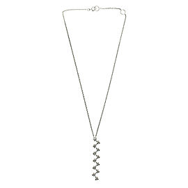 Chanel 18k White Gold Star Motif Diamond Necklace