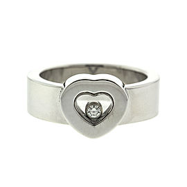 Chopard 18k White Gold Happy Heart Diamond Ring