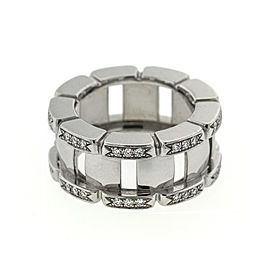 Patek Philippe 18k White Gold Diamond Bar Ring