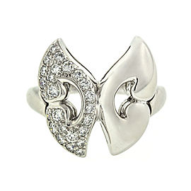 Bvlgari Platinum and Diamond Butterfly Ring