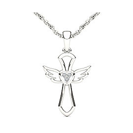 Diamond Accent Angel Necklace in 10K