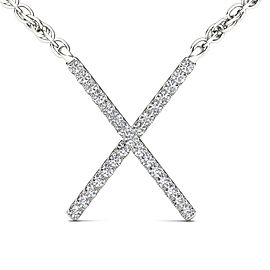 1/10ct TDW Diamond Fashion X Necklace in 10K