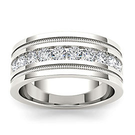 1 1/10ct TDW Diamond Men's Wedding Band In 14K