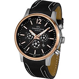 Jacques Lemans U39H Rose Gold Quartz Leather Strap Mens Watch