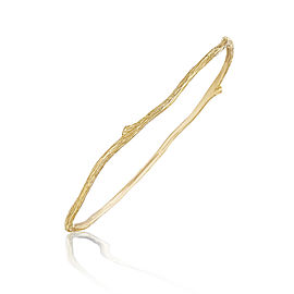 18K Gold Wonderland Thin Twig Bangle